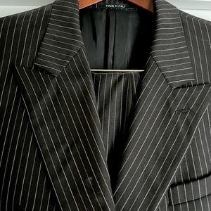 Black Pinstripe Armani Suit Set
